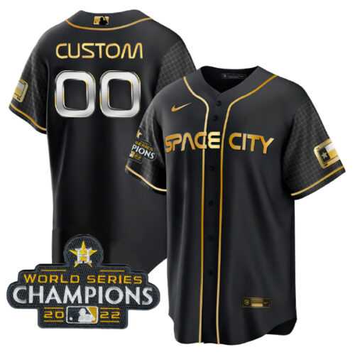 Men's Houston Astros Active Player Custom Black Gold 2022 World Series Stitched Baseball Jersey,We sell and wholesale Men's Houston Astros Active Player Custom Black Gold 2022 World Series Stitched Baseball Jersey on line form chian!